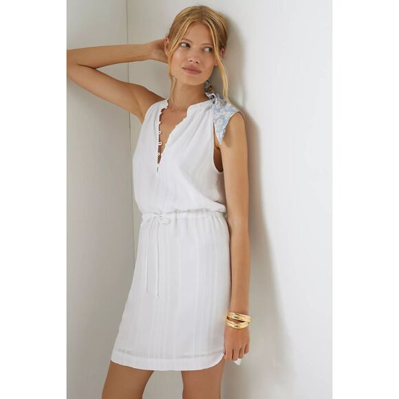 NWT Cloth & Stone Halter mini white dress Size XS - Picture 1 of 7